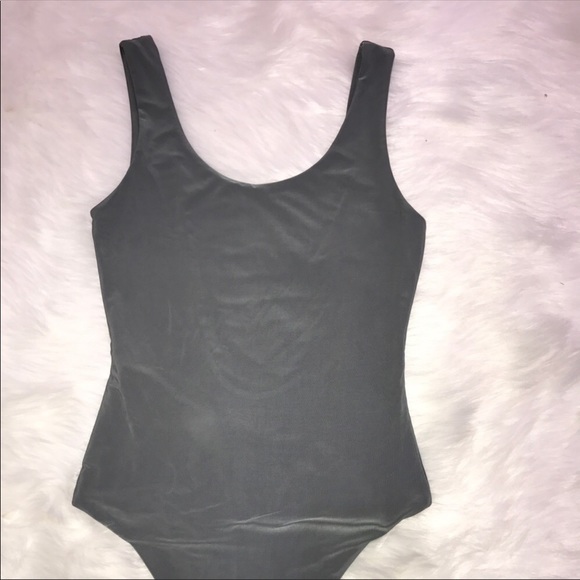 Open back olive green bodysuit. - Picture 4 of 7